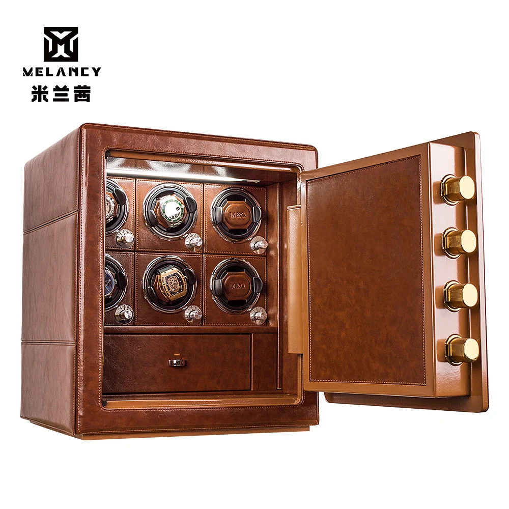 MELANCY Luxury Watch Winder Anti-Theft Safe Fingerprint Recognition Unlock Anti-theft Jewelry Watch Box With TPD 5 Mode Control 5 MELANCY Luxury Watch Winder Anti-Theft Safe Fingerprint Recognition Unlock Anti-theft Jewelry Watch Box With TPD 5 Mode Control - Image 5