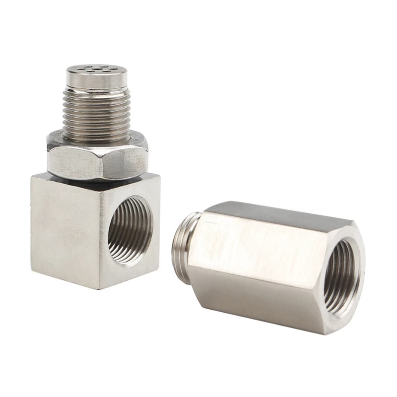 Mini Catalytic Converter 90 Degree CEL Check Engine Light O2 Oxygen Sensor Spacer Adapter Universal 3