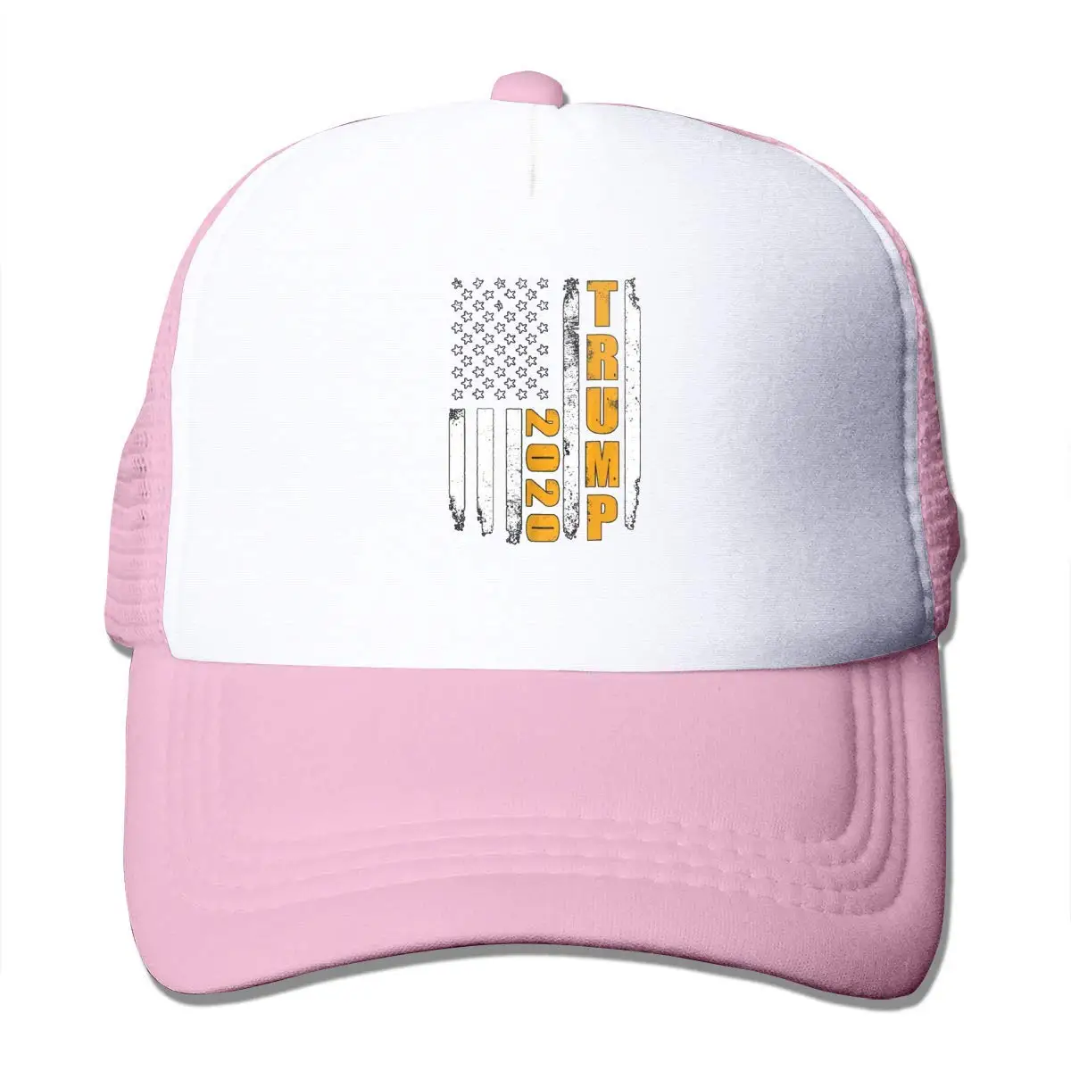 Trump американский флаг сетки бейсболка унисекс Регулируемый Дальнобойщик стиль шапки розовый
