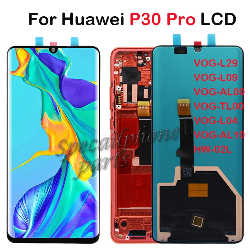 Original For Huawei P30 Pro LCD Display with frame Touch Screen Digitizer  for huawei VOG-L29 HW-02L pantalla