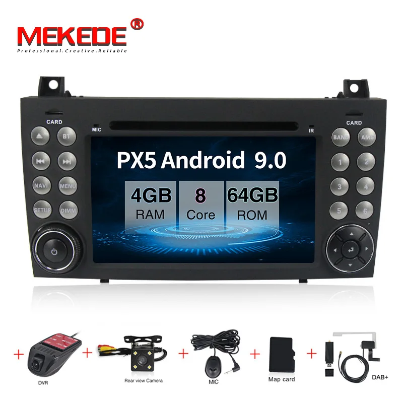 

MEKEDE PX30 Android 9.0 Car DVD Multimedia player for Benz R171 W171 Benz SLK R171 SLK200 2GB RAM+16GB 4 Octa Core+DVR/WIFI+DAB
