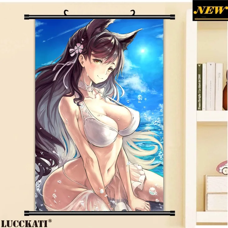 4yande.re 414304 animal_ears atago_(azur_lane) azur_lane bikini cleavage erect_nipples see_through shomaueha swimsuits wet_副本