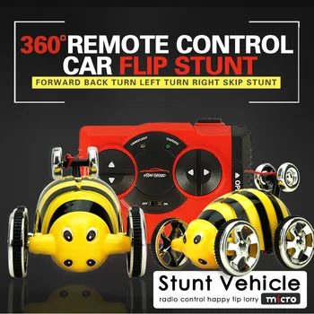 

Original Create Toys Mini RC Car 2152B 2CH Stunt Toggle Trolley Radio Control Rolling 360 Rotation Stunt Flip Car For Kids Child