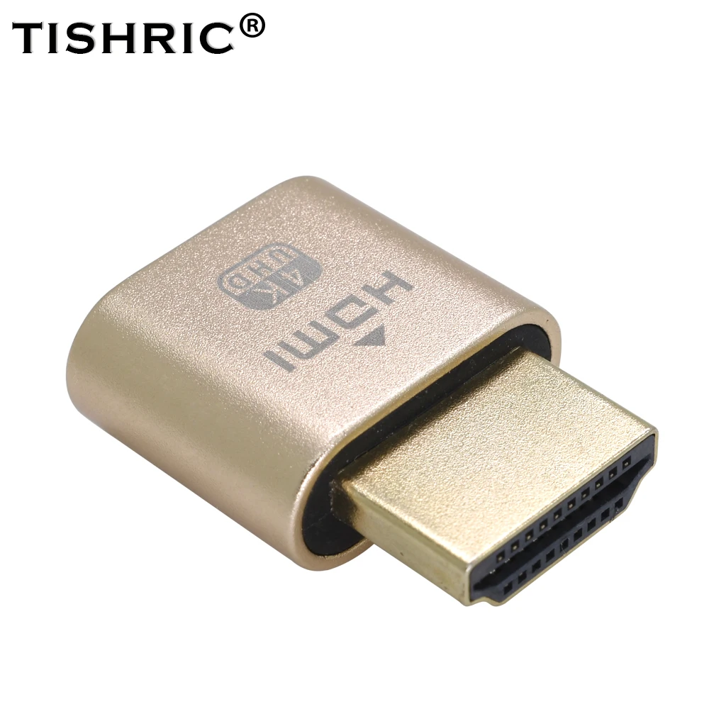 10 шт. TISHRIC HDMI VGA манекен разъем из алюминиевого сплава виртуальный дисплей адаптер