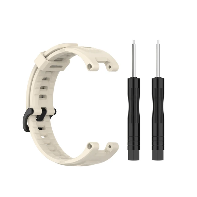 Replacement Strap For Huami Amazfit T rex Strap Silicone Watchband For Amazfit T-Rex/T-Rex Pro Strap With Black Protector Case Cream