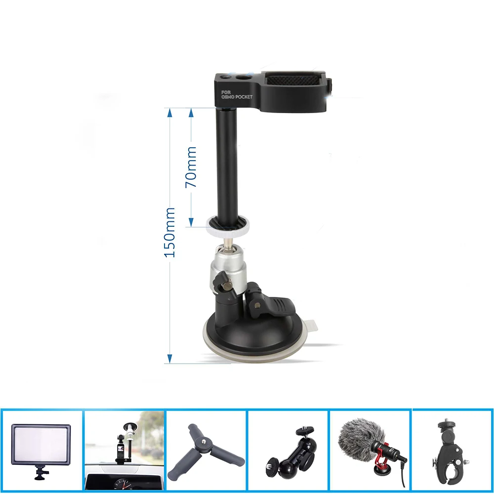 OSMO Карманный ручной карданный расширительный аксессуары для DJI OSMO Карманный кронштейн для Автомобиль Велосипед Мотоцикл Велоспорт