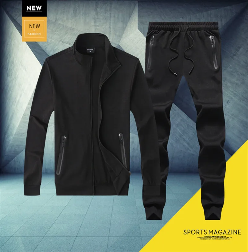 Мужской комплект, новинка, весна-осень, мужская спортивная одежда, комплект из 2 предметов, куртка + штаны, мужской тренировочный костюм