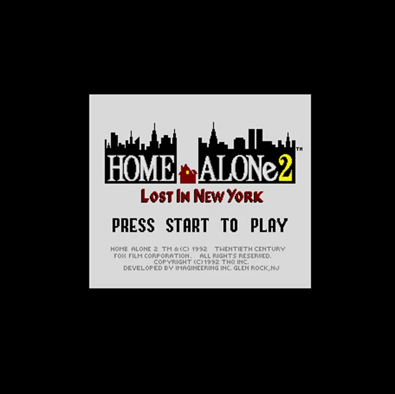 Home Alone 2-Lost in New York USA версия 16 bit большая серая игровая карта для NTSC игрового игрока