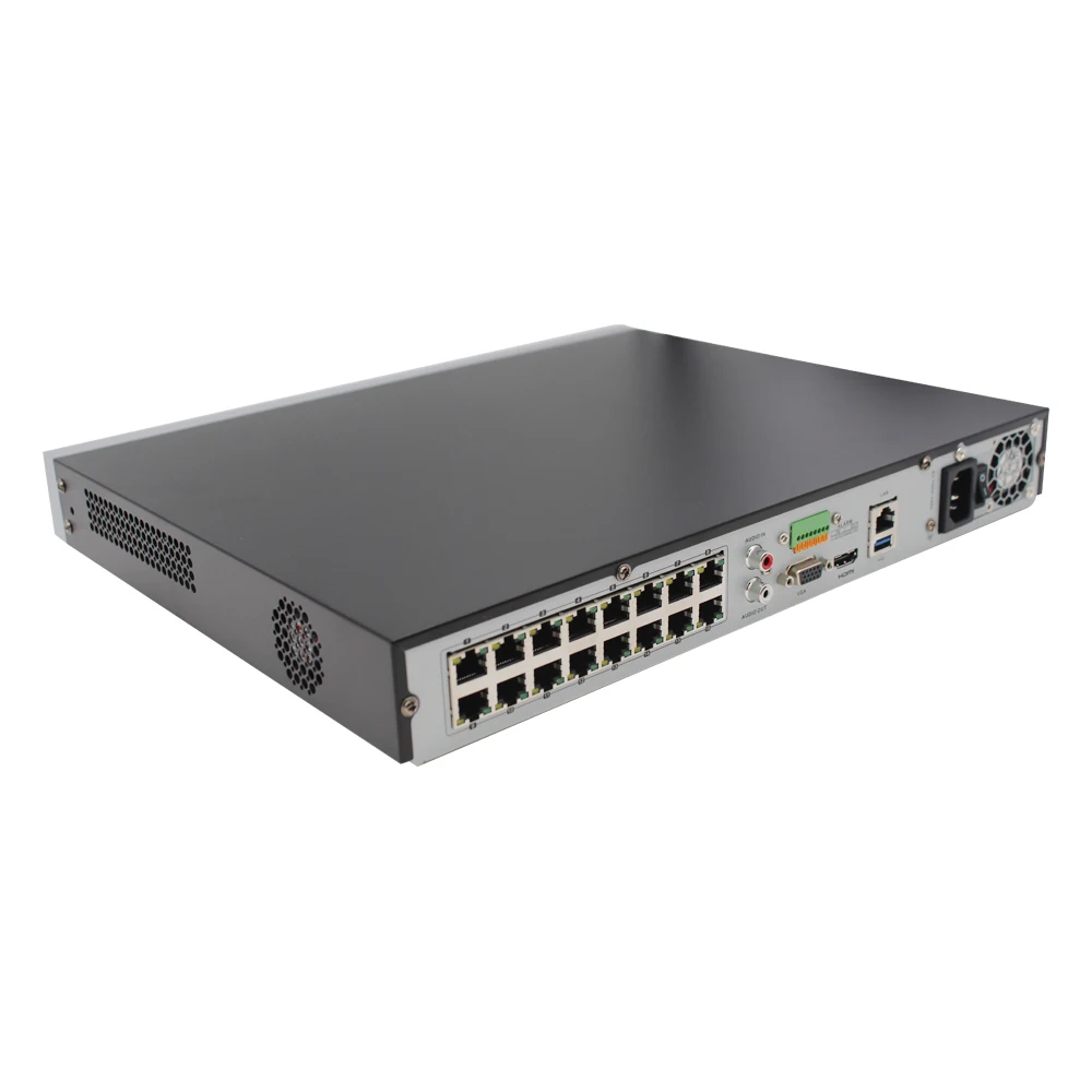 Hikvision POE NVR DS-7616NI-I2/16P 16CH H.265 12MP MAX для ip-камеры двухсторонняя аудио HIK-CONNECT |
