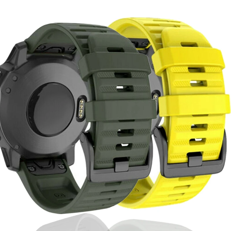 26mm Sport Silicone Watchband Wriststrap for Garmin Fenix 6X 6 6S Pro 5X 5 5S Plus 3 HR 20 22mm Easy Fit Quick Release wirstband | Наручные