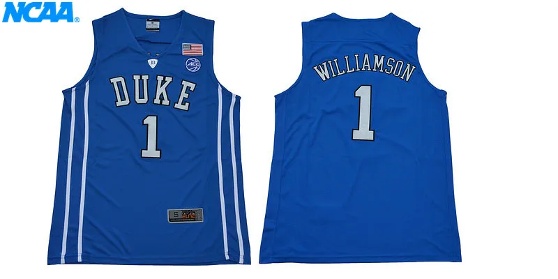 Новое поступление высокое качество NCAA Duke Willamson#1 футболка колледжа ограниченная Спортивная футболка S-XXXL