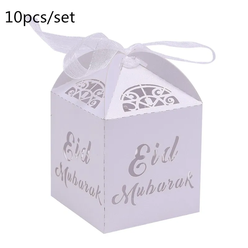 B03 1 комплект баннер «Happy Eid mubarak» Бумага висячий десерт торт топпера, конфетная Подарочная Коробки для исламский мусульманский ИД DIY вечерние деко принадлежности - Цвет: B03