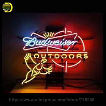

BUDWEISER OUTDOORS Neon Light Signs Glass tube neon lamp For room Bedroom Decor Beer bar signs wall lights party decoration