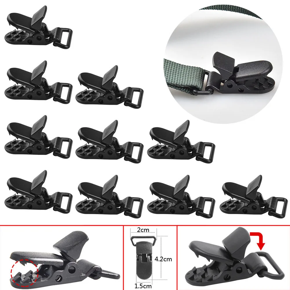 

10pcs Outdoor Canopy Windproof Tent Fixing Plastic Clip Duckbill Shape Clip For Outdoors Camping Farming Garden Tent Accessories