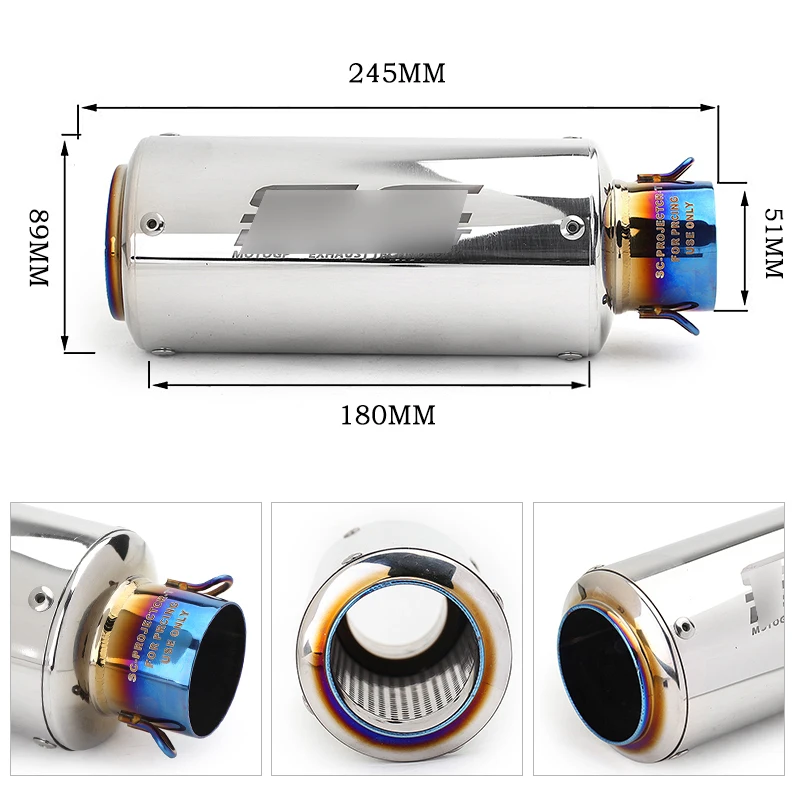 Полная выхлопная система для Honda CBR650F мотоциклетный коллектор Mid Link Pipe slip on 51 мм выхлопная труба глушителя со съемным DB Killer
