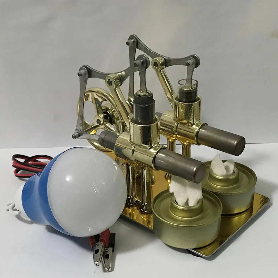 Балансир двигателя Stirling модель с тепловым паром обучающая Diy генератор для