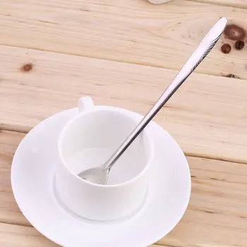 

1pcs 18.5cm Stainless Steel Long handle Iced Tea Spoon Coffee Cold Drink Fruit Juice Spoons Long Ice Scoop Mixing Spoon