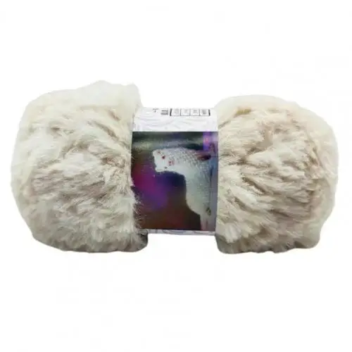 50g/Roll Crochet Thread Yarn Hair Wool Cashmere for Hand Knitting Crochet Sweater Thread Baby Clothes Scarf Fluffy Mink Yarn Light Beige