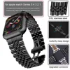 for apple Watch Band Series 5 6 SE 44mm 40mm Stainless Steel Link Bracelet for iWatch 3 bands 40mm 38mm strap men wowen pulseira ► Photo 3/6