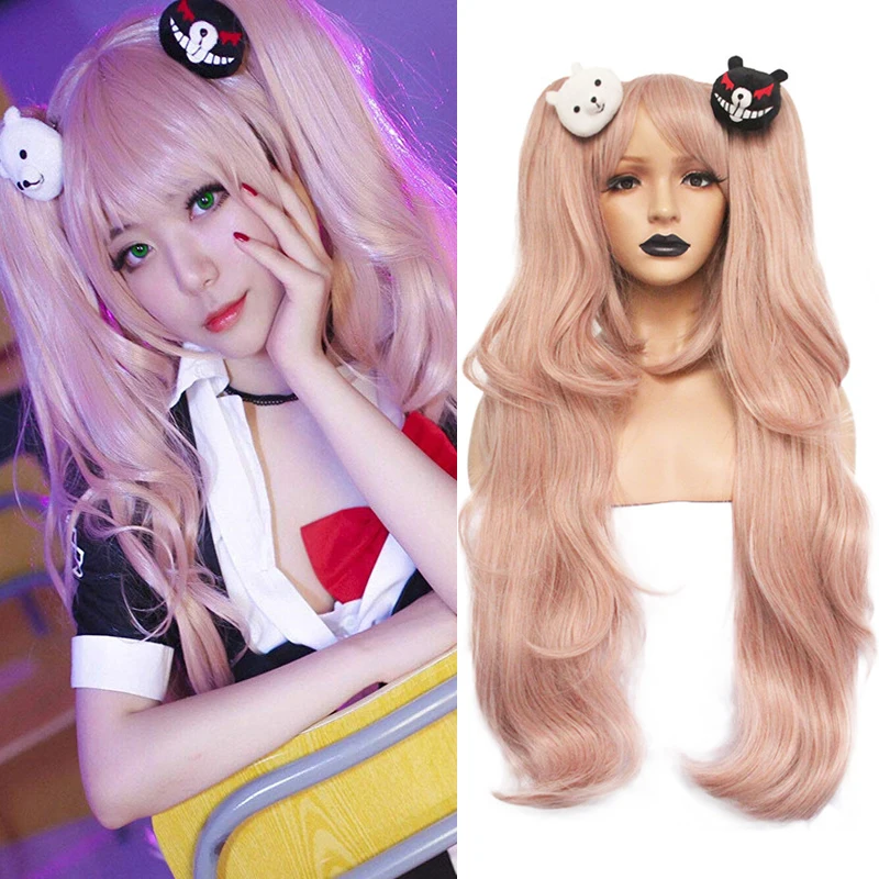 ANOGOL аниме Дзюнко Эносима Dangan Ronpa светильник розовый длинный волнистый