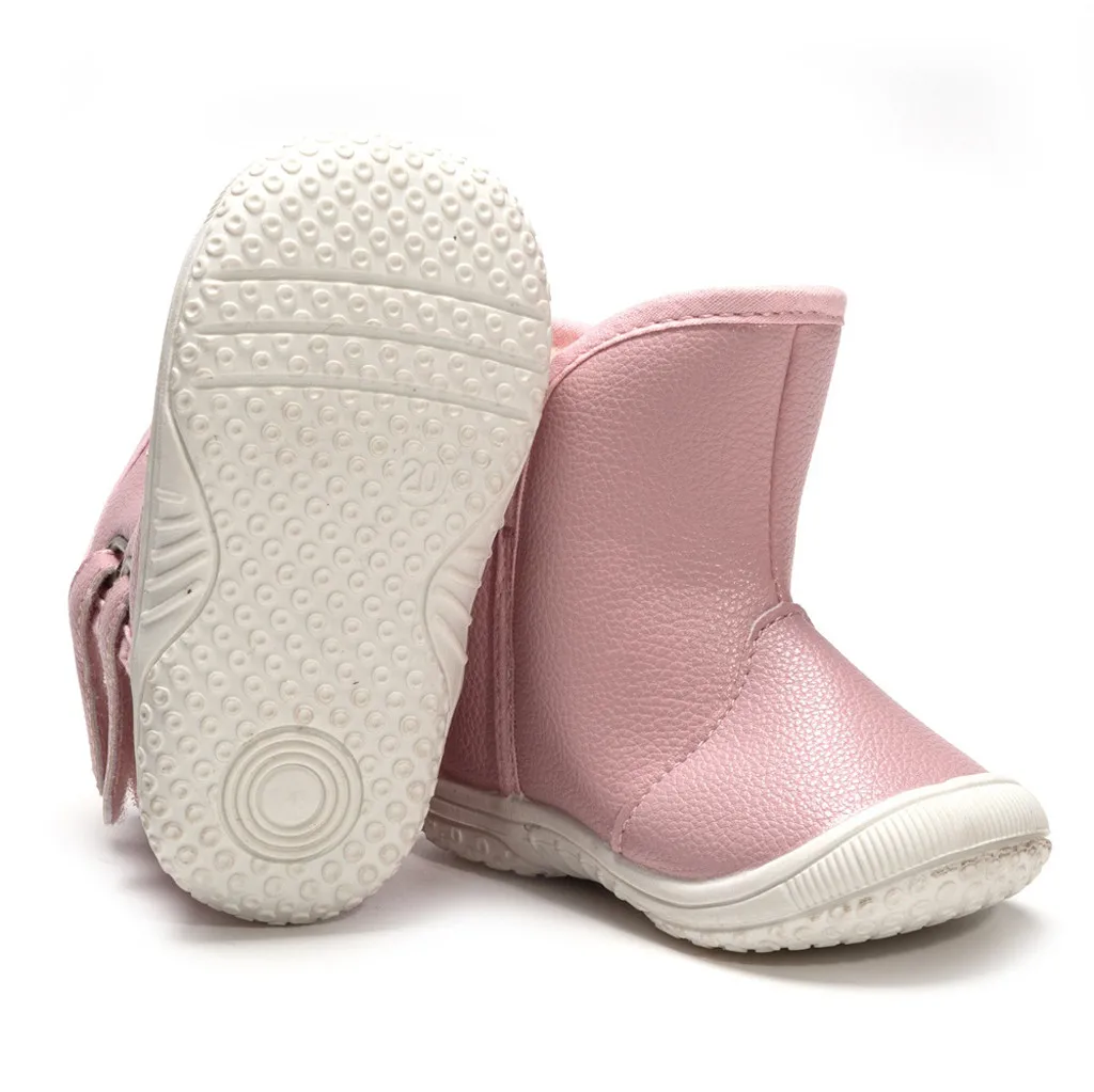 Зимние детские зимние ботинки для новорожденных девочек модные кожаные ботинки детская спортивная обувь с хлопковой подкладкой zapatos de mujer#3
