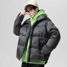 

90 White Duck Jacket Winter Down Solid Color Men's Versatile New Warm Grey Blue Black Short Coat Couples Fashion Sale 2021