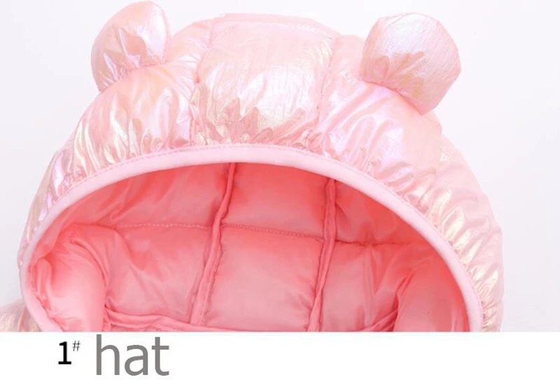 CROAL CHERIE Metallic Style Kids Jacket For Girls Boys Cotton Children Outerwear Coat Cute Bear Ear Baby Girls Boys Snowsuit  (17)