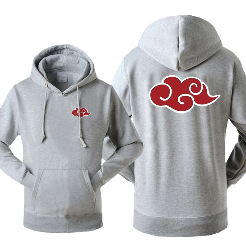 Наруто косплей мужские толстовки Толстовка Akatsuki спортивный костюм флис с капюшоном уличная одежда Япония Аниме Спортивная одежда Зимний теплый пуловер