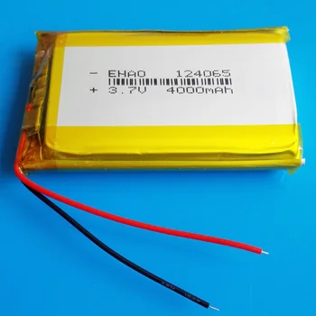 

124065 3.7V 4000mAh lithium polymer Rechargeable Lipo battery for GPS DVD PDA PAD power bank e-book camera tablet PC laptop