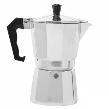 

Italian Espresso Maker Coffee Moka Pot Stove Top Octagonal Aluminum Coffee Pot HUG-Deals