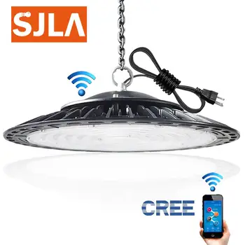 

APP Plug Warranty 5Years Led High Bay Light Waterproof IP65 UFO Warehouse Workshop Garage Industrial Lamp Stadium Market Airport