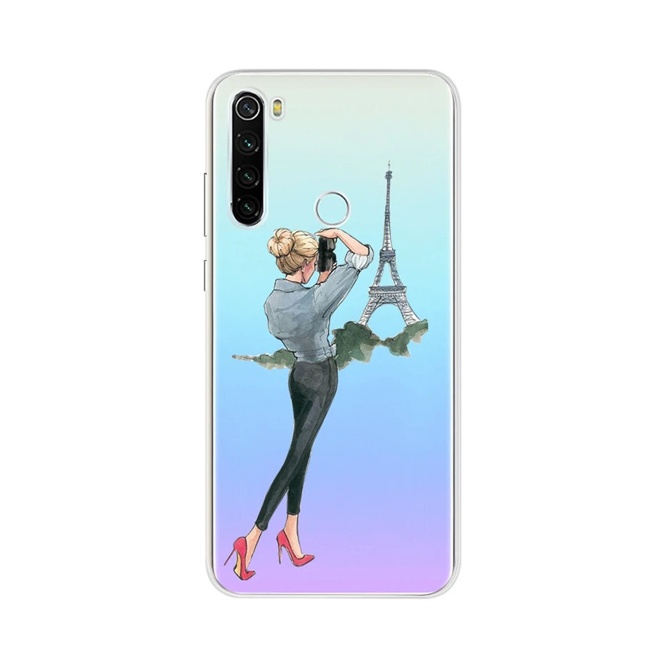 Светло-фиолетовый Для Xiaomi Redmi note 8 чехол tpu силиконовый мягкий чехол для телефона для Xiaomi Redmi note 8 t note 8 pro 8 t чехол fundas Coque бампер чехол - Цвет: Светло-фиолетовый