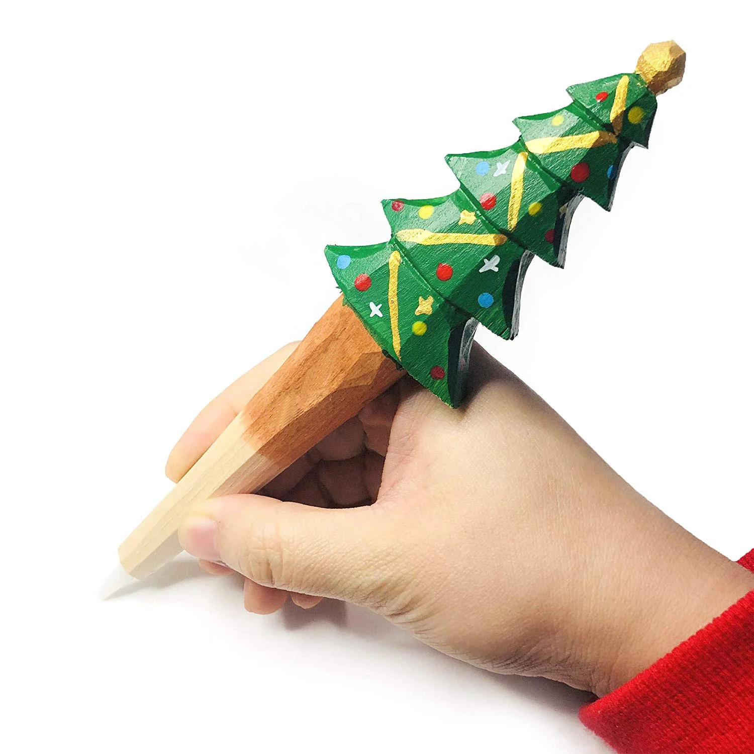 Стиль, деревянная ручка-дрель для 5D алмазной живописи, милый Дельфин, круглые квадратные стразы, ручки, мозаичные инструменты, рождественские подарки - Цвет: Christmas Tree