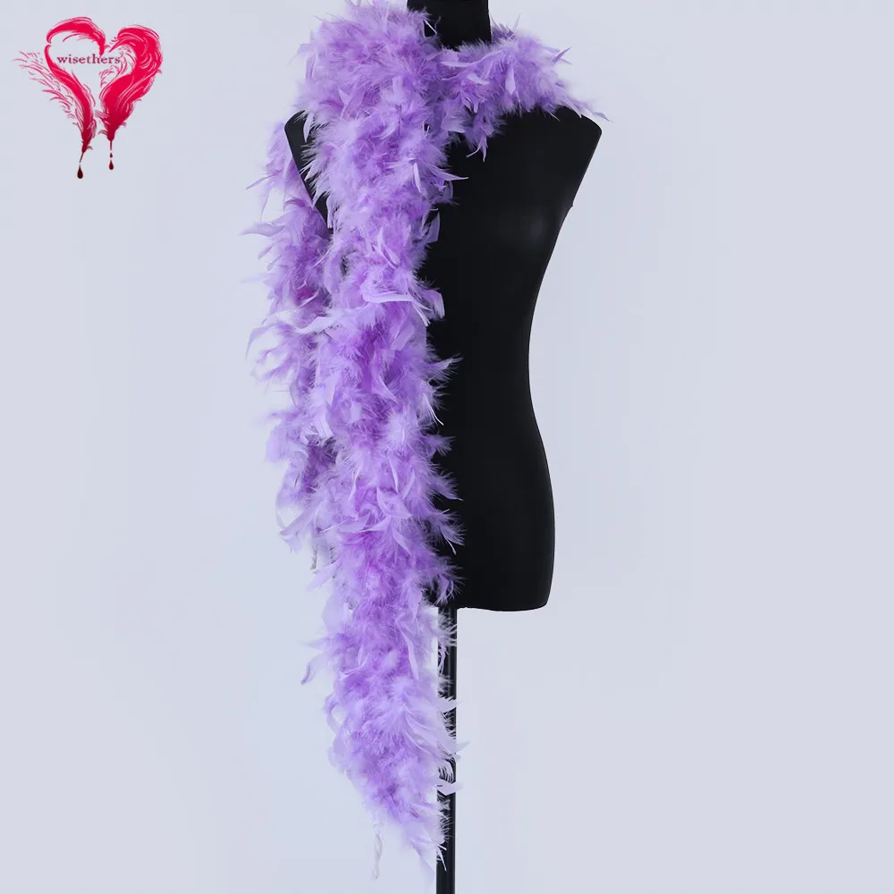 Turkey Feather Boa Party Clothing Fluffy Feather Shawl Dyed Colored for Wedding Carnival Dress Decorative 60 Grams/1 Pcs