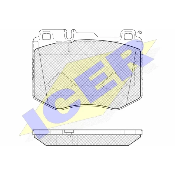 Колодки дисковые передние MB W205/S205 2.0/2.2i/D 14 ICER 182195
