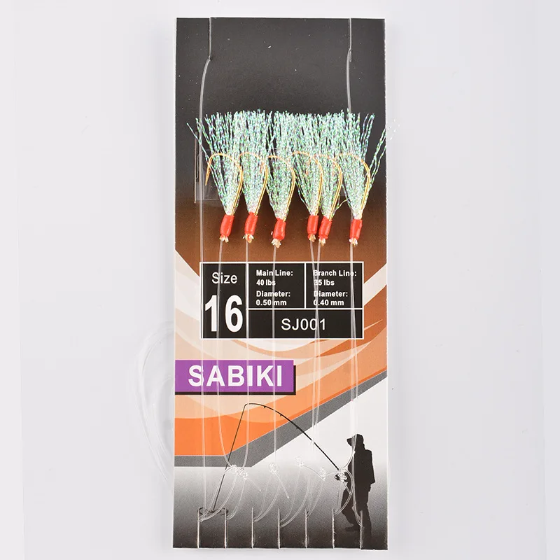 10 упаковок 10#12#14#16# морские снасти Sabiki буровые установки большая игра ловля рыбы на блесну тунец для морского окуня, черная рыба, приманка для ловли трески