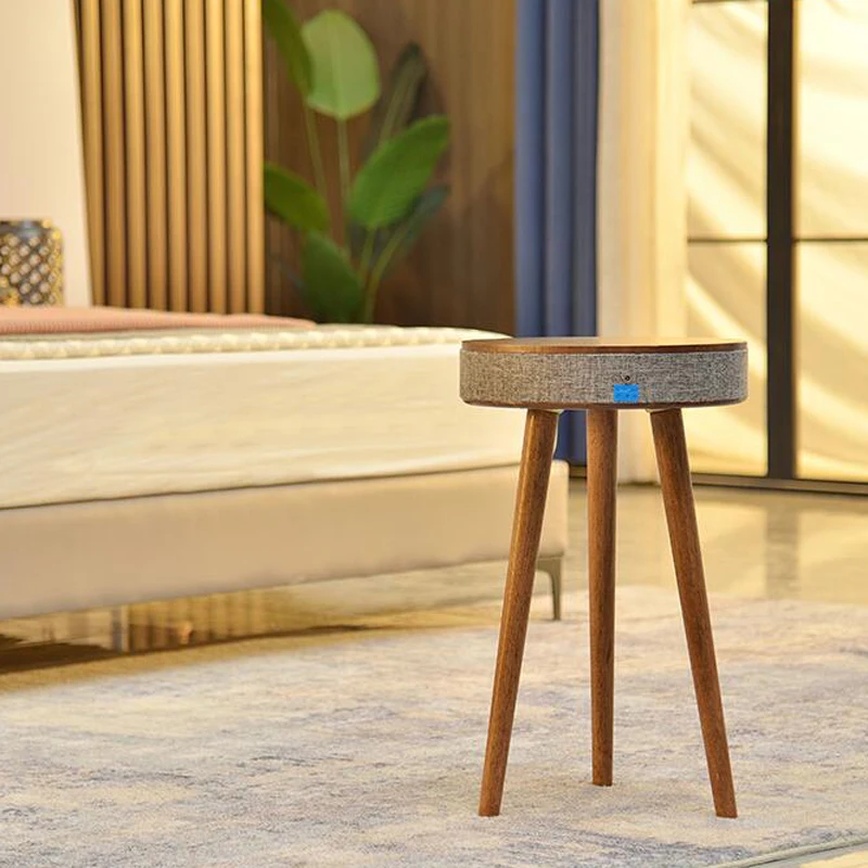 나무 3D 블루투스 서라운드 음악 무선 충전 커피 테이블, 거실 티 테이블