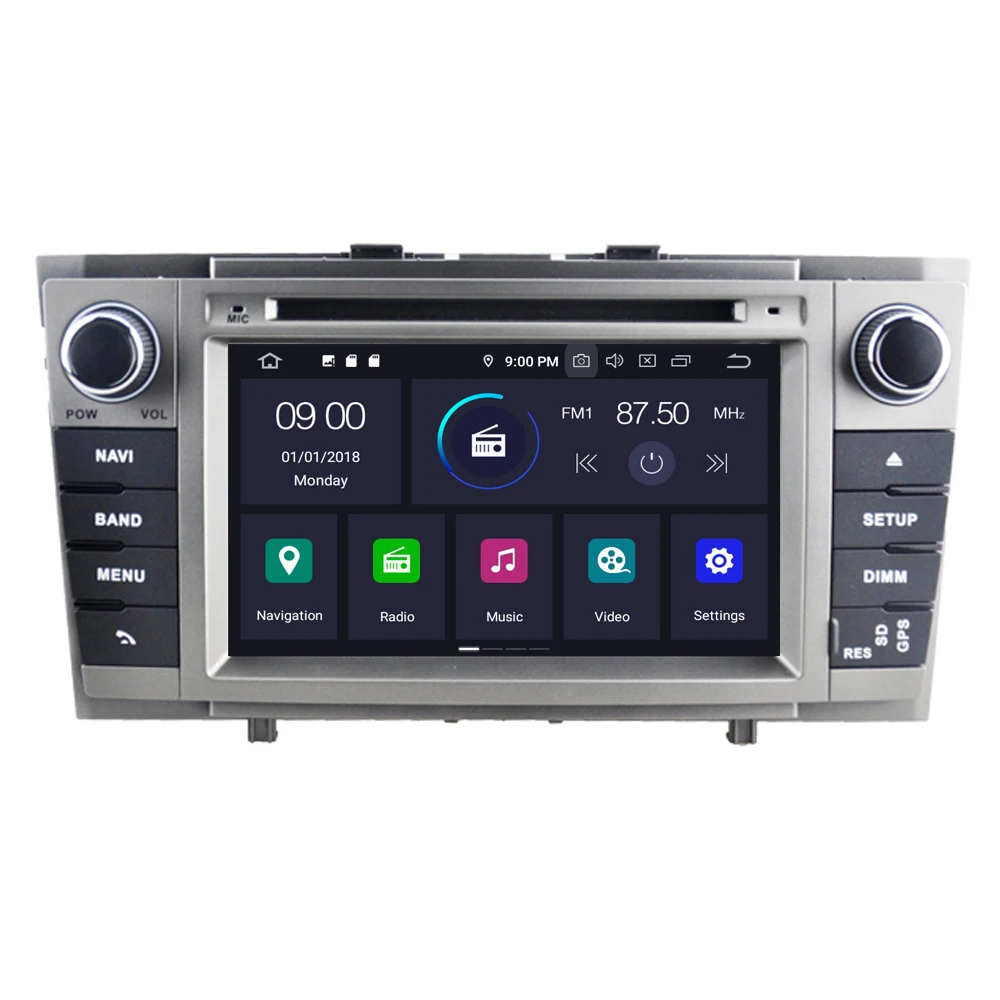 RoverOne автомобильный мультимедийный плеер для Toyota Avensis 2009-2013 Android 9,0 Avensis Радио DVD gps навигационное головное устройство PhoneLink