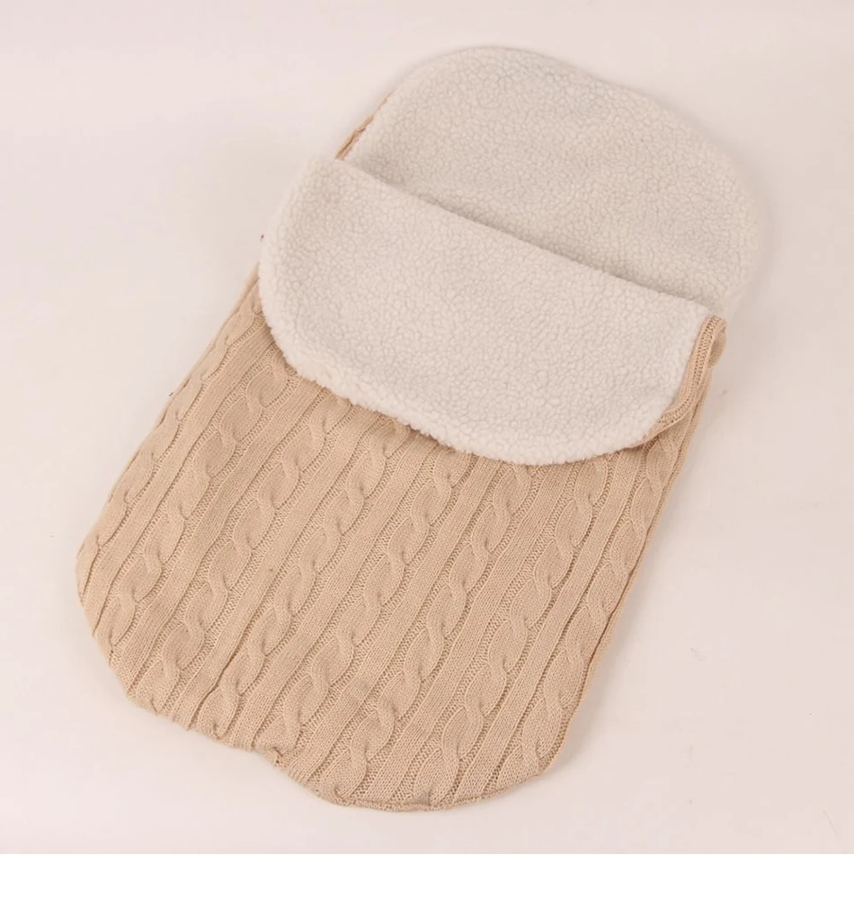 Lamb Velvet Baby Sleeping Bag Winter Children Newborn Sleeping Bag Baby Stroller Thicken Knitted Sleeping Infant Bag Bedclothes