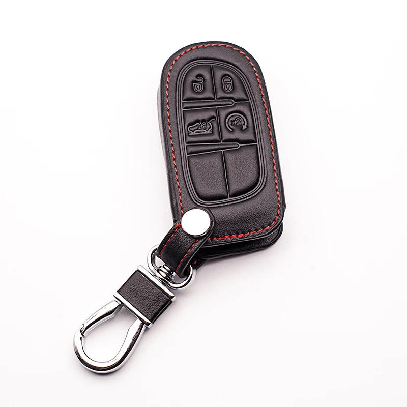 Высокое качество кожаный чехол для ключей автомобиля Fiat для Jeep Grand Cherokee Трансформеры Chrysler 300C Freemont автозапчасти