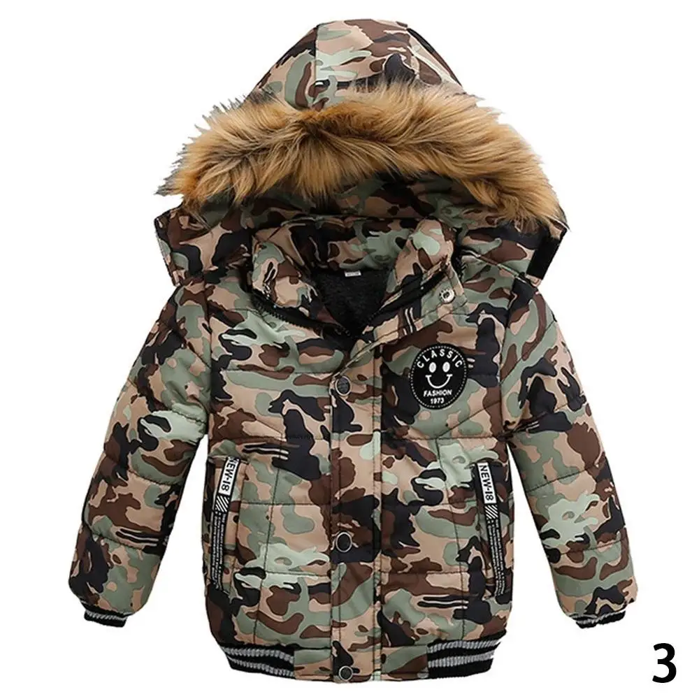Camouflage Куртки для маленьких девочек; осенне-зимние куртки для мальчиков; детская теплая верхняя одежда с капюшоном; пальто для мальчиков; детская куртка - Цвет: Camouflage