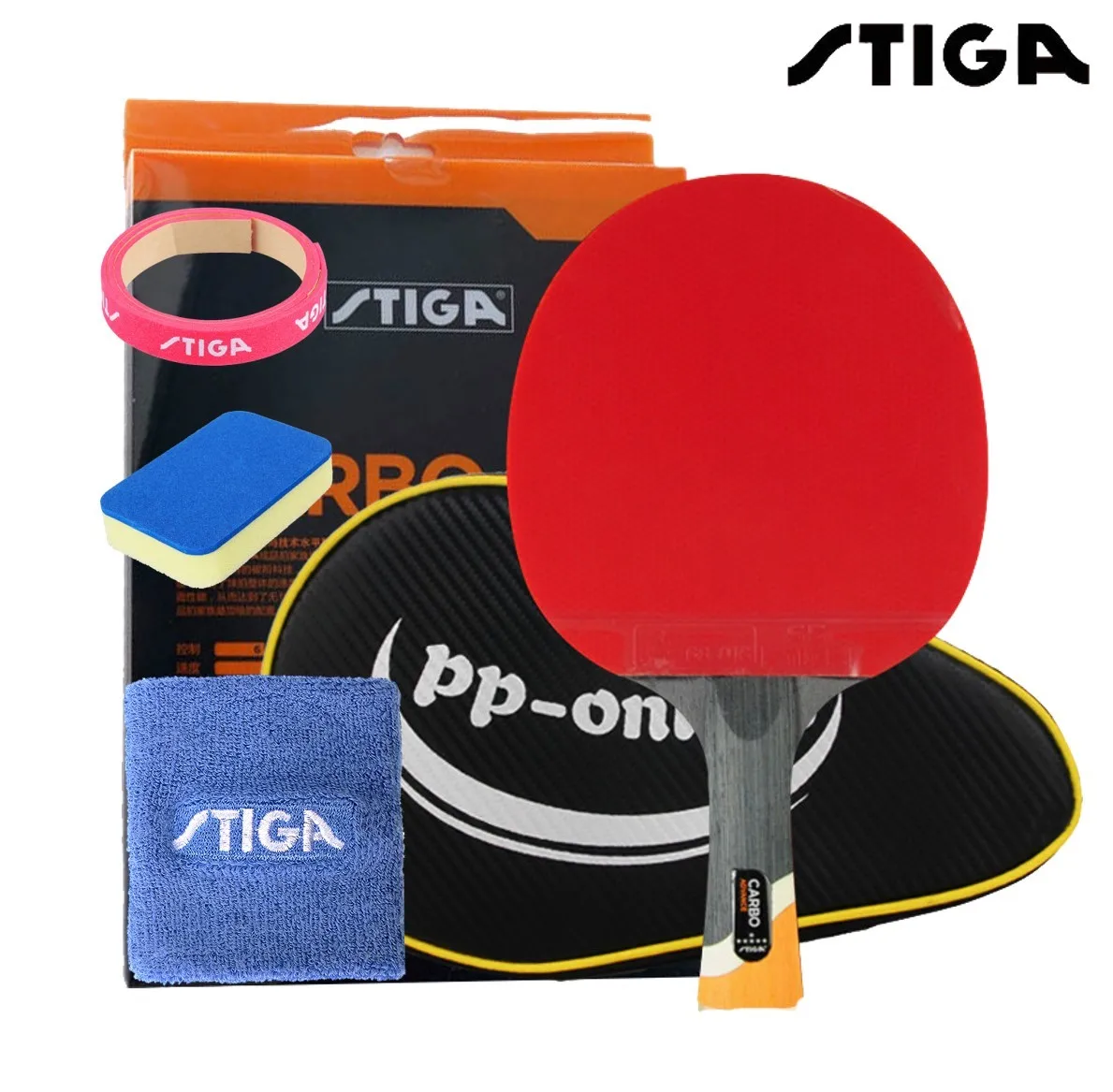 Карбоновые теннисные ракетки STIGA 6 STARS профессиональные из пупырчатой резины для