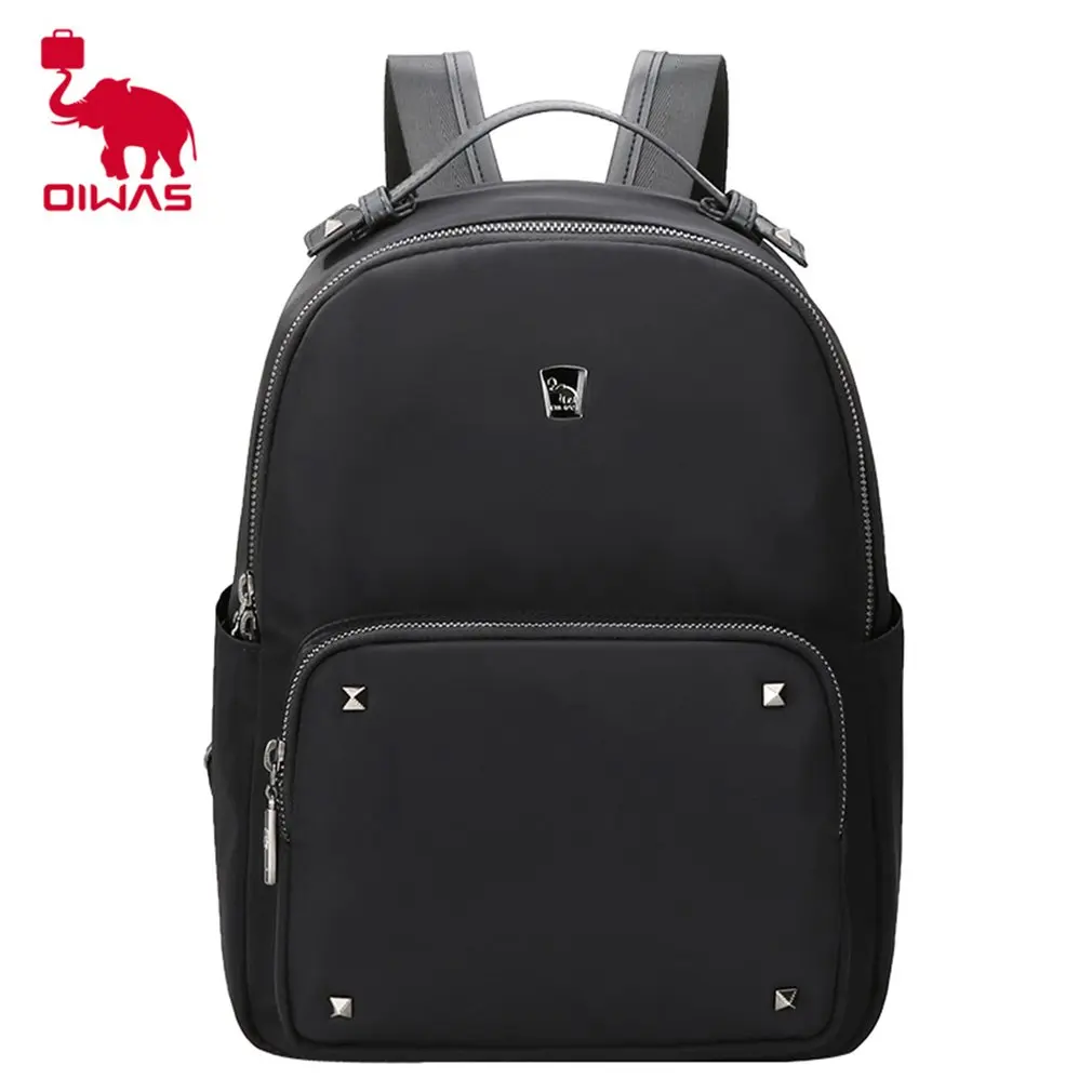 

Oiwas Trendy Design Women Lightweight Backpack Casual Solid Color Large Capacity Ladies Travel School Bags Rucksack