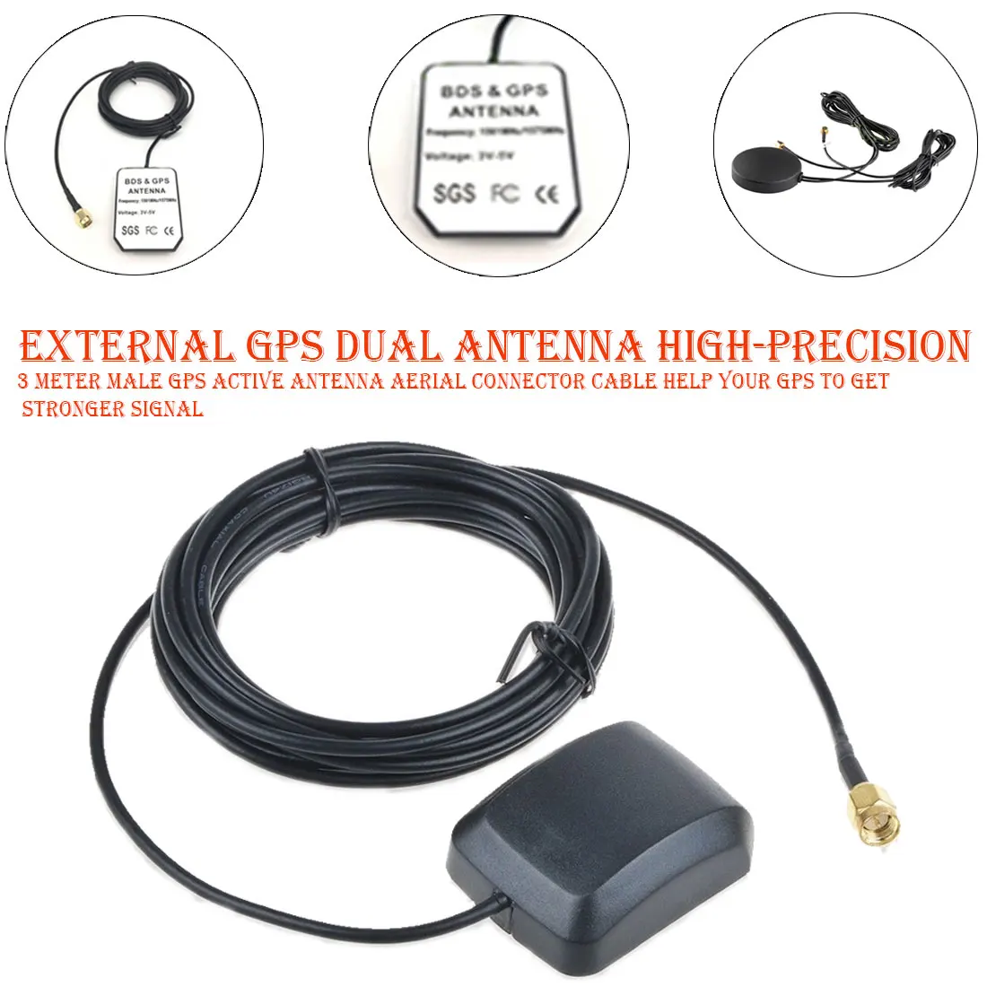  Externe GPS Dual antenne High-präzision aktive patch keramik antenne SMA stecker Gerade stecker GN-
