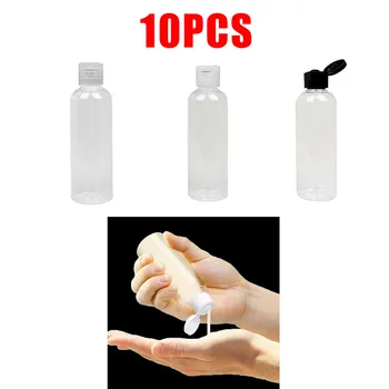

10pcs Plastic Bottles 100ML Clear Small Travel Flip Home Liquids Shampoo Brand New And High Quality Split Bottles