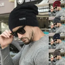 Хип-хоп вязаная шапка плюс бархатная Мужская зимняя теплая громоздкая шапка вязаная Лыжная шапочка Мягкая мешковатая шапка Skullies Beanies Мужская 21 стиль