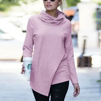 

Brand New Women Casual Solid Long Sleeve Turtleneck Jumper Pullover Sweatshirt Tops Autumn Sweatshirts S-3XL