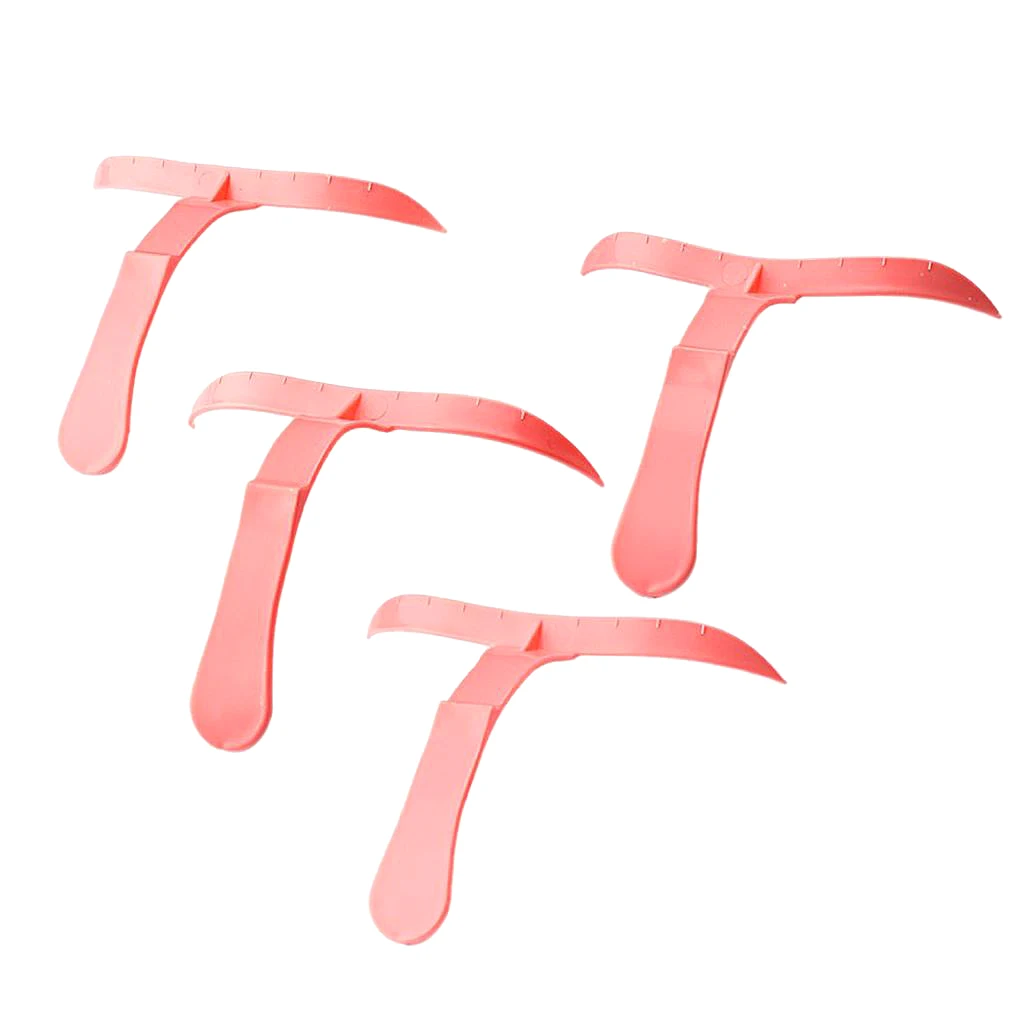 4 Patterns Microblading Eyebrow Shaper Template Stencil Ruler Permanent Tool