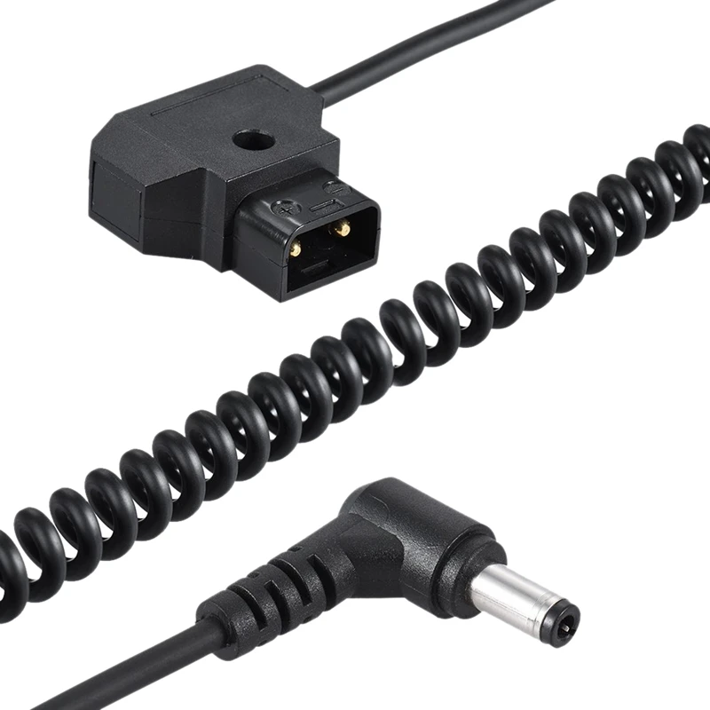 

Coiled 2M/6.5Ft D-Tap 2Pin Male To Dc 5.5 X 2.1Mm Adapter Cable Extension Elastic Line For Anton V-Mount Battery Dslr Cage Rig P