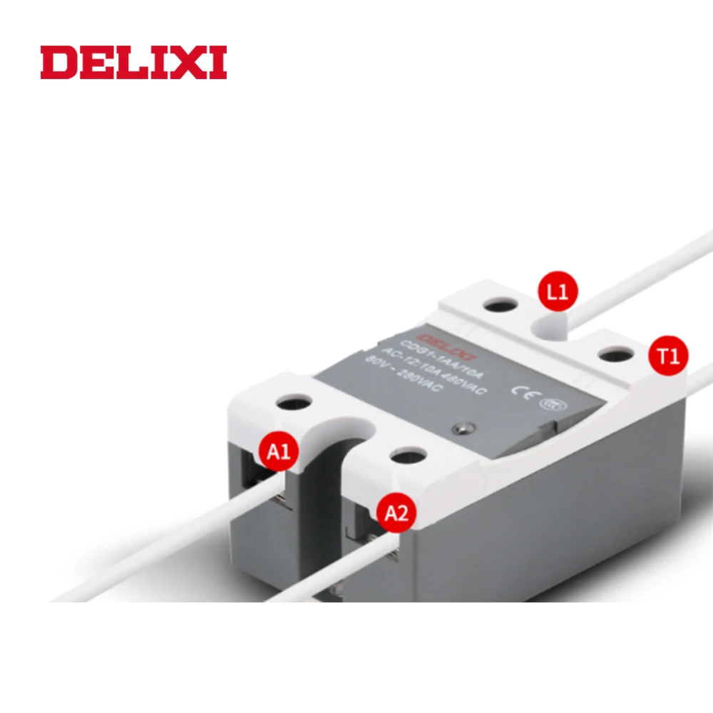 DELIXI CDG1 твердотельное реле SSR-AA 10A 25A40A 80-280 В переменного тока до 24-480 В переменного тока SSR Однофазное управление переменного тока не Контактное реле